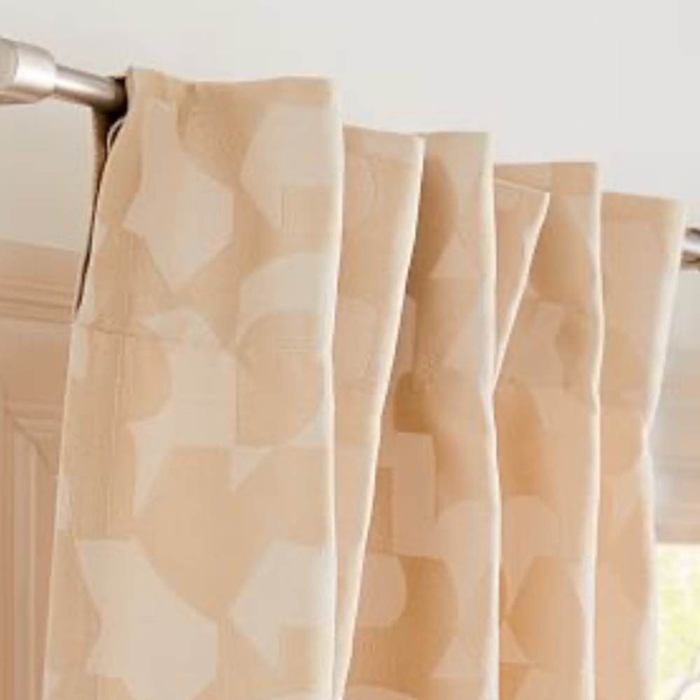 *NWT* west elm Geo Puzzle Jacquard Curtain - Picture 5 of 7